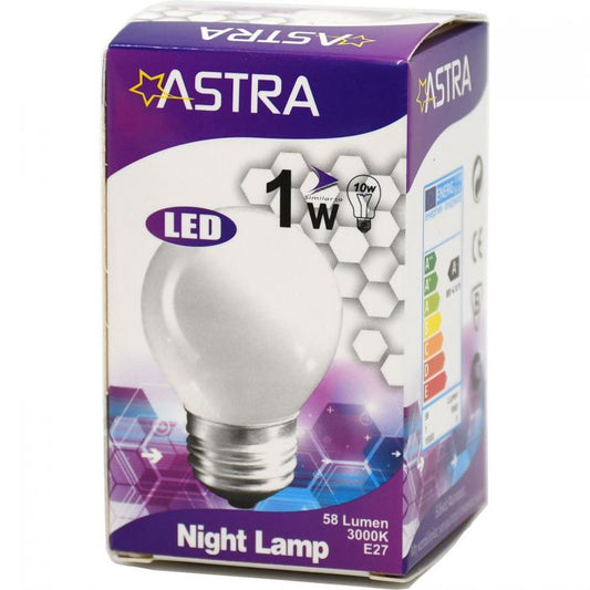 ASTRA LAMPA LED E27/1W=8w-90 LUMEN BLIST