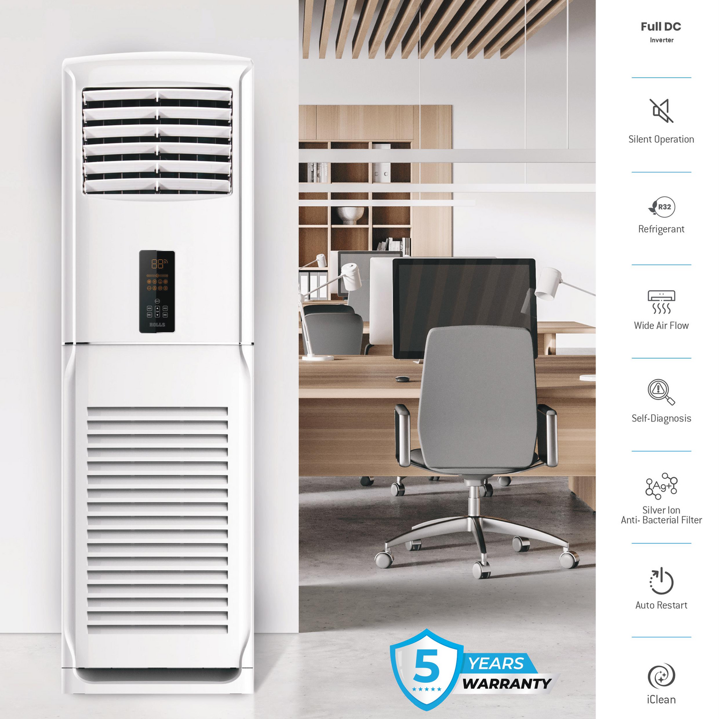 Rolls IES/IN-48FS-LCAC/EU Floor Standing Air Conditioner