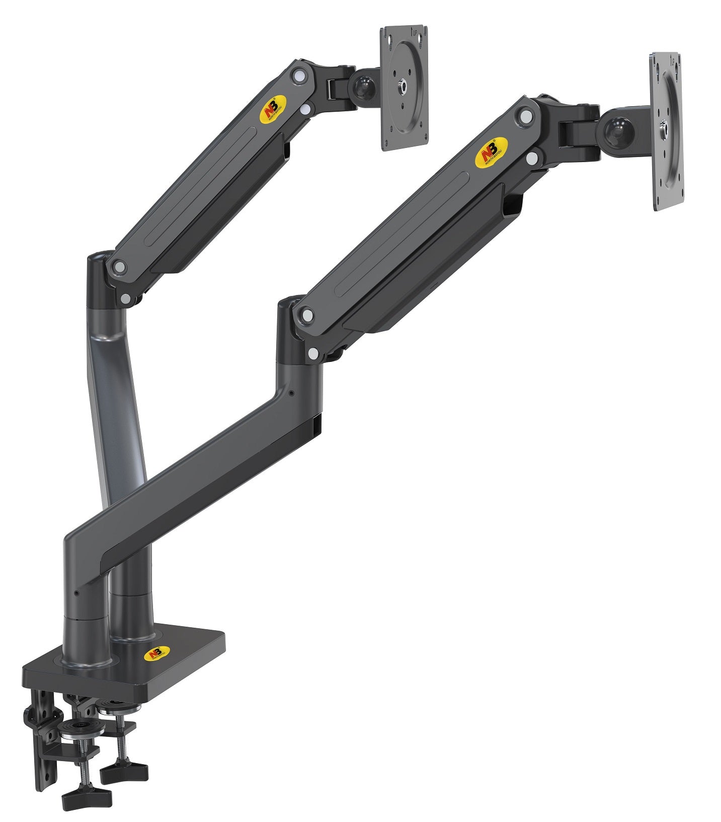 NBMounts G35 Dual Arm Extra Long Gas Monitor Desk Mount