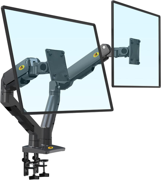 NBMounts G65 Dual Arm Heavy Duty Gas Desk Monitor Mount
