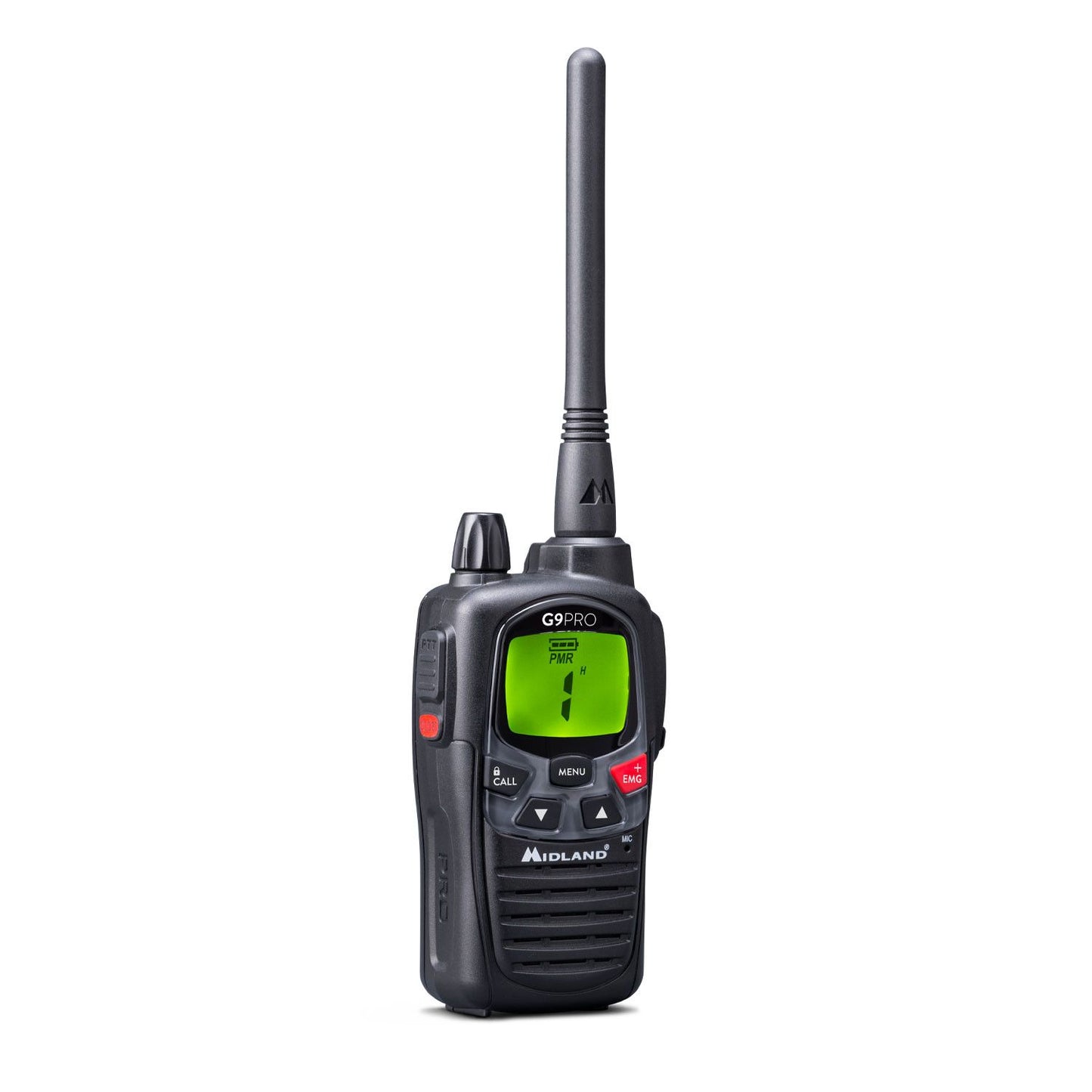 Midland G9 Pro IPX4 Waterproof PMR Radio with Long Antenna (single)