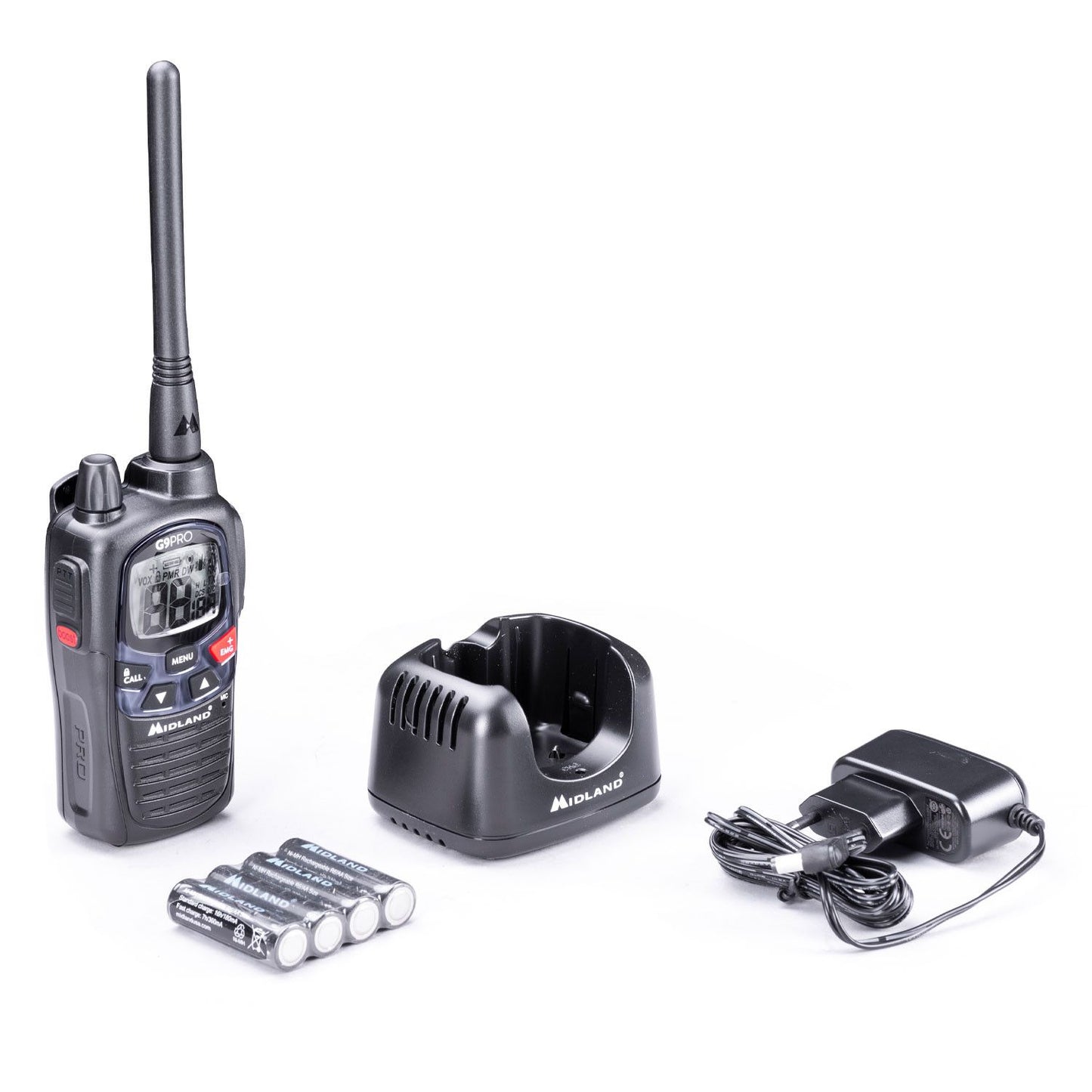 Midland G9 Pro IPX4 Waterproof PMR Radio with Long Antenna (single)