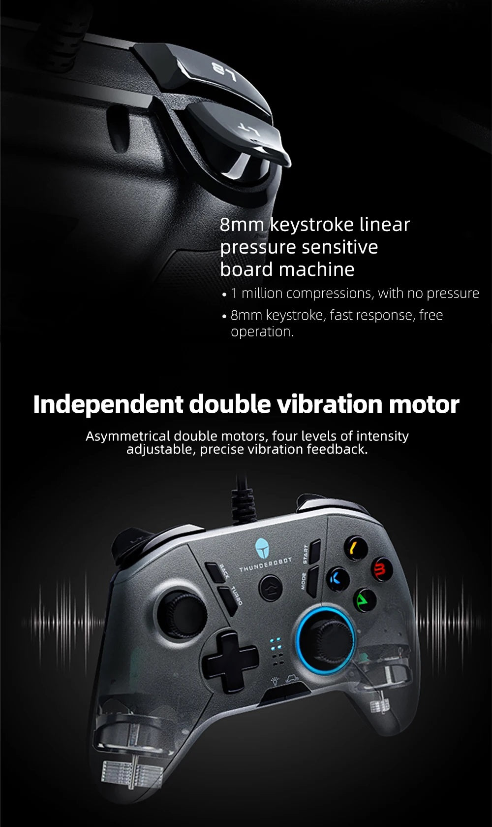 Thunderobot G30 PC Gamepad With Vibration