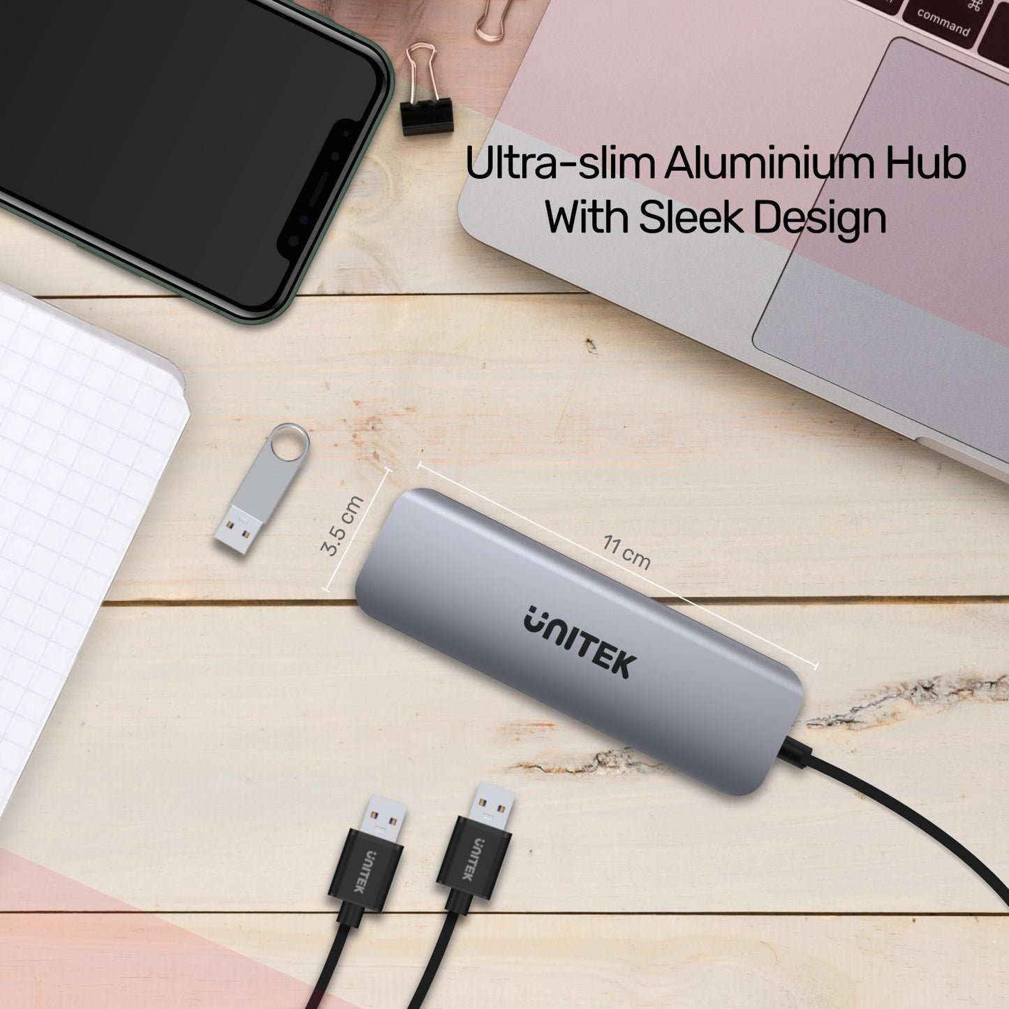 Unitek H1107A 4x USB-A Ports USB3.1 with 10W Micro USB Charging Port