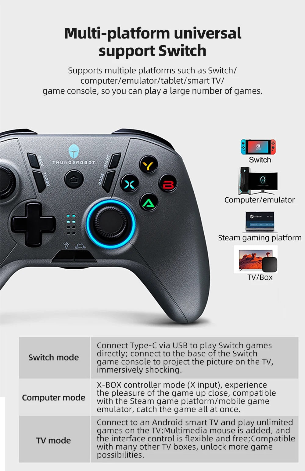 Thunderobot G30 PC Gamepad With Vibration