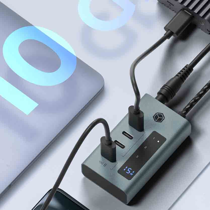 ICYBOX, IB-HUB1454-C31 4-PORT HUB WITH 3 x USB3.2 TYPE-C & 1x USBC 20W