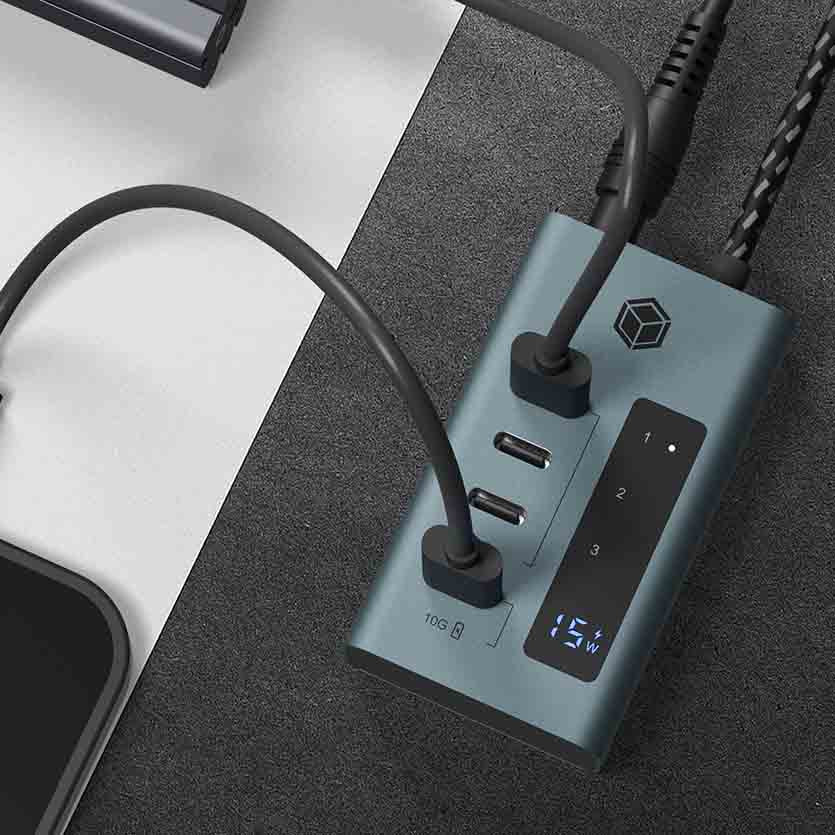 ICYBOX, IB-HUB1454-C31 4-PORT HUB WITH 3 x USB3.2 TYPE-C & 1x USBC 20W