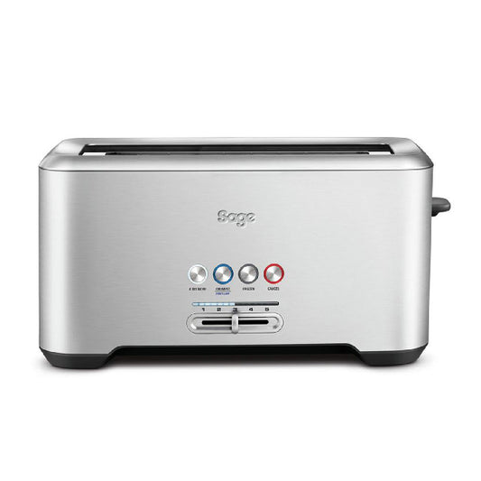 Sage BTA730UK the Bit More 4 Slice Long Slot Toaster - Silver