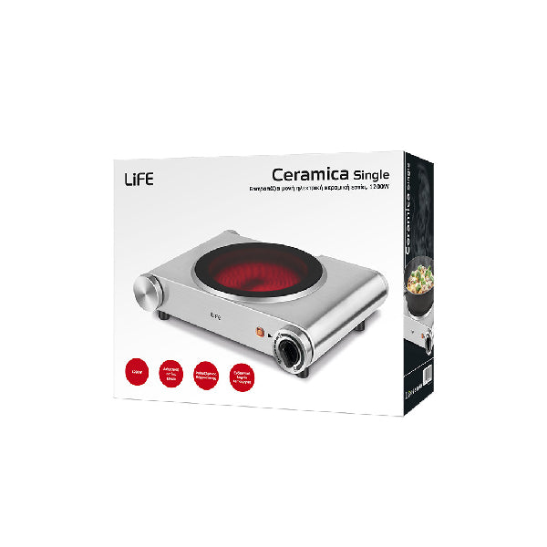 LIFE 221-0378 Single Electric Ceramic Hob
