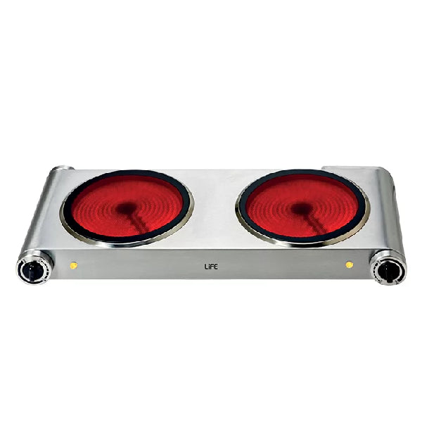 LIFE 221-0379 Double Electric Ceramic Hob