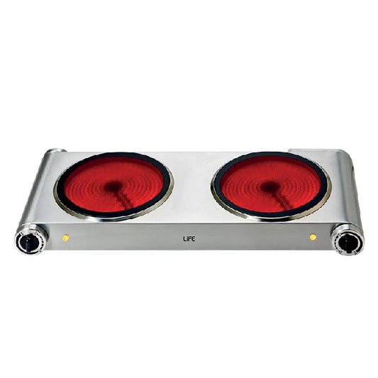 LIFE 221-0379 Double Electric Ceramic Hob