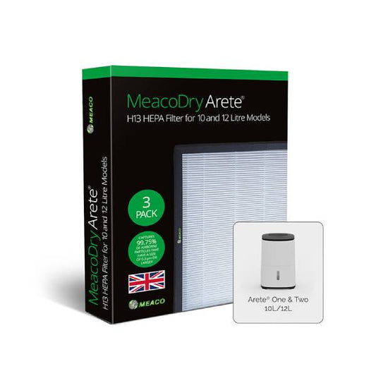 MEACO MeacoDry Arete H13 Hepa Filter for 10 & 12 Liter Dehumidifier 3 pcs