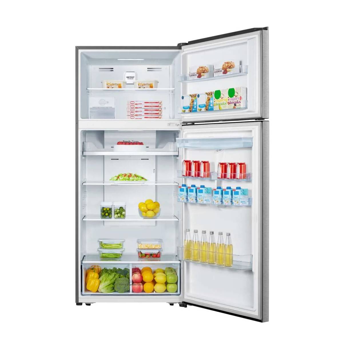 HISENSE RT728N4WCE Refrigerator with Upper Freezer, Inox