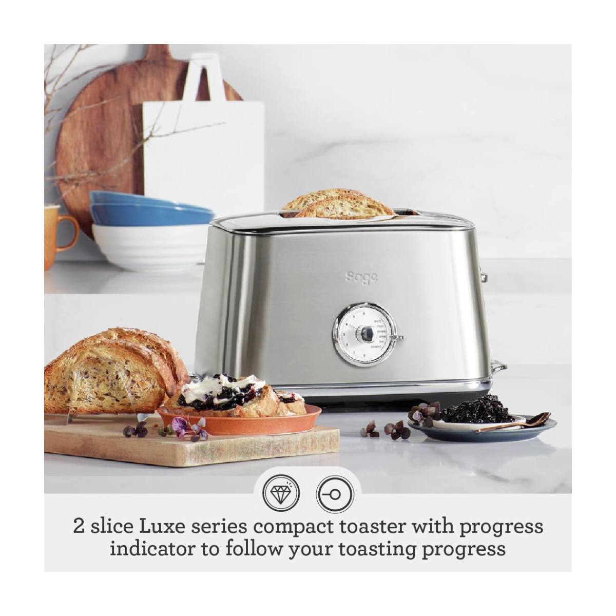 SAGE STA735SST4GEU1 Luxe Toaster Sea Salt