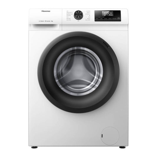 HISENSE WF1Q8041BW Washing Machine 8kg, with Steam, White