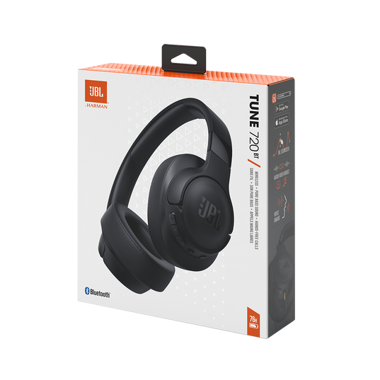 JBL Tune 720BT Over-ear Bluetooth Headphones Multipoint APP Black