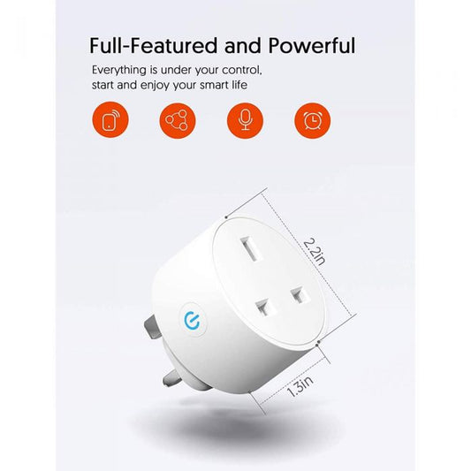 Tuya WiFi Smart Plug UK Adaptor Wireless Remote Voice Control Power Monitor Outlet Timer Socket