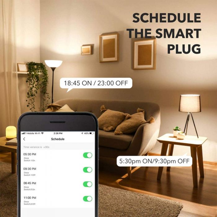 Tuya WiFi Smart Plug UK Adaptor Wireless Remote Voice Control Power Monitor Outlet Timer Socket