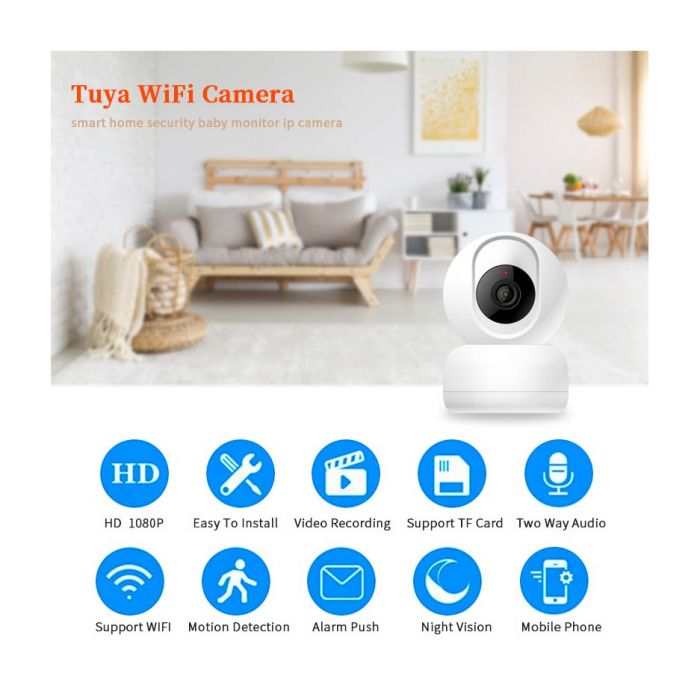 Tuya/Smart Life Wifi Smart Camera 2MP, SD Card