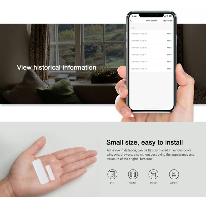Tuya Smart WiFi Door Sensor Door Open/Closed Detectors