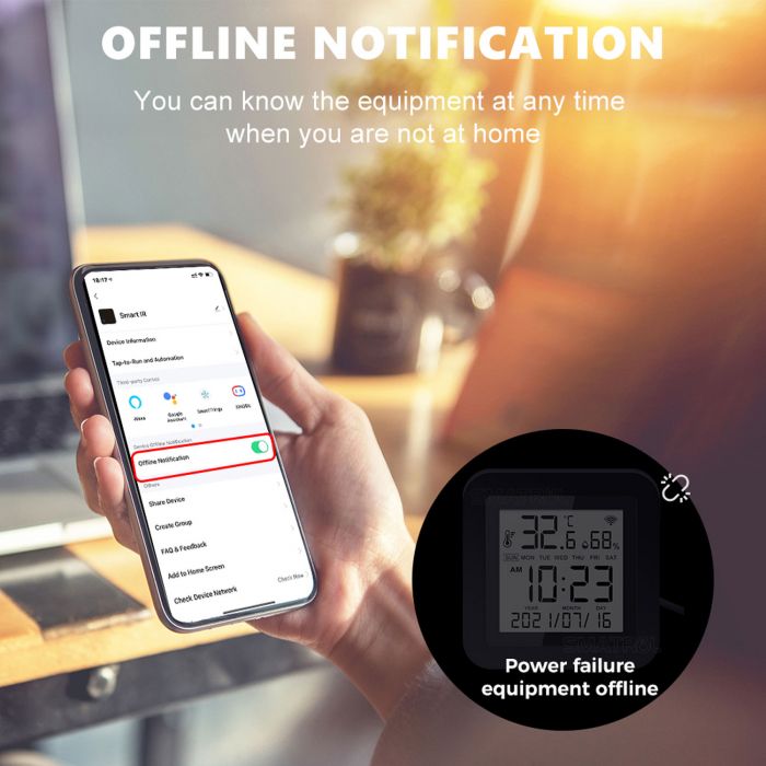 Tuya Smart Wifi IR Remote Control Universal Temperature Humidity Sensor For Air Conditioner Fan TV