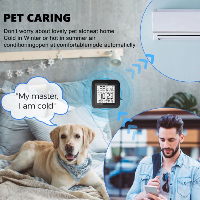 Tuya Smart Wifi IR Remote Control Universal Temperature Humidity Sensor For Air Conditioner Fan TV