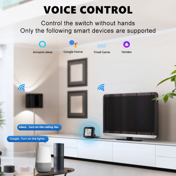 Tuya Smart Wifi IR Remote Control Universal Temperature Humidity Sensor For Air Conditioner Fan TV
