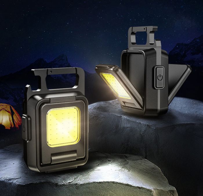 Mini Flashlight Double Sides COB Portable Torch Aluminum Body Type C IP54