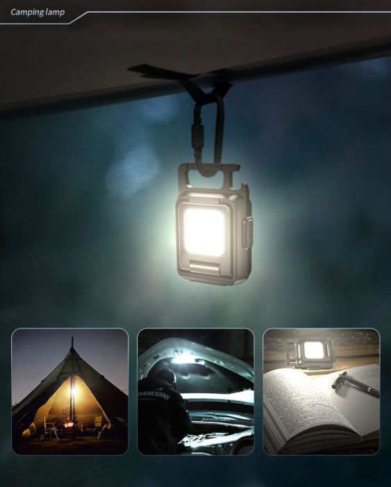 Mini Flashlight Double Sides COB Portable Torch Aluminum Body Type C IP54