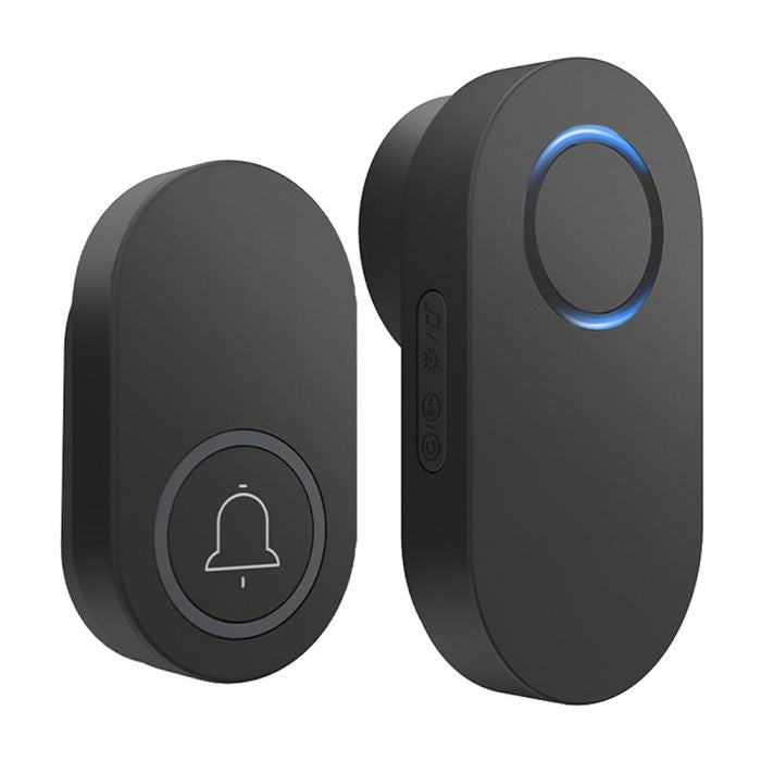 Wireless Doorbell No Need Battery 1 button + 1 receiver 250M Range UK Plug Waterproof 60 Chime 120dB