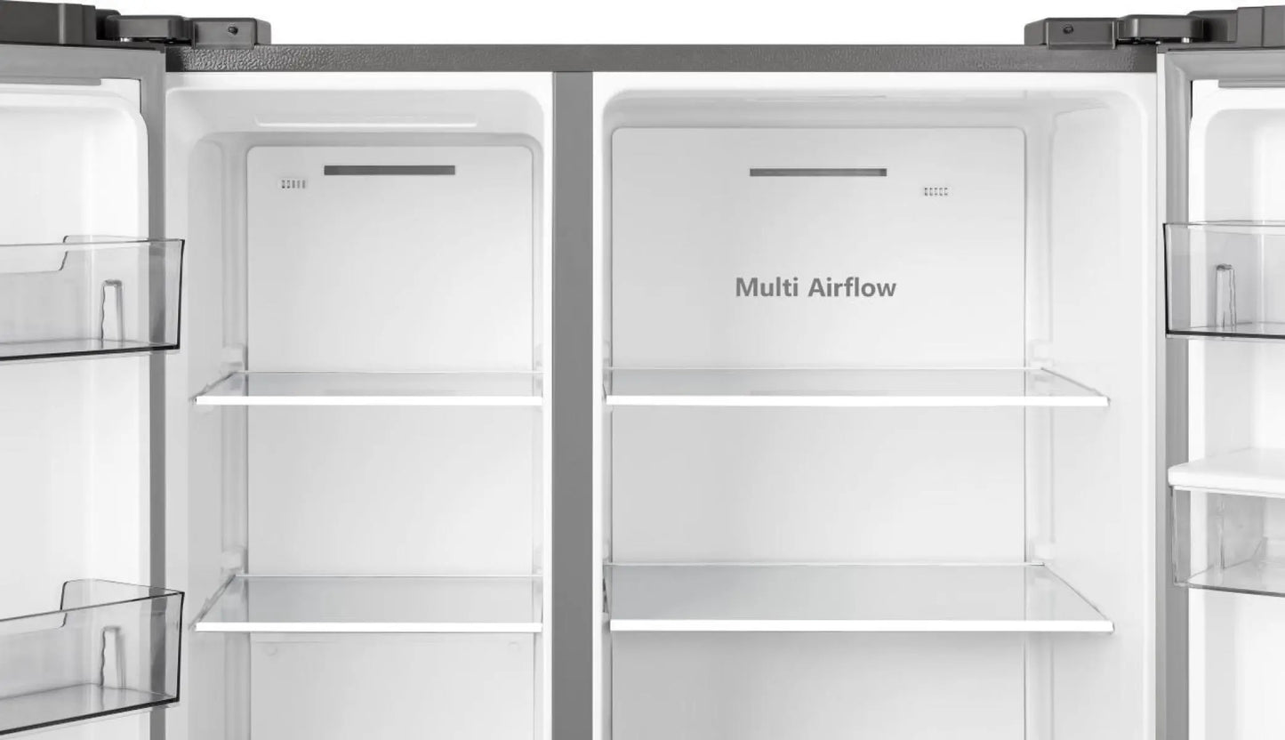HISENSE RS840N4WCE Freestanding Side by Side refrigerator Grey 649 L