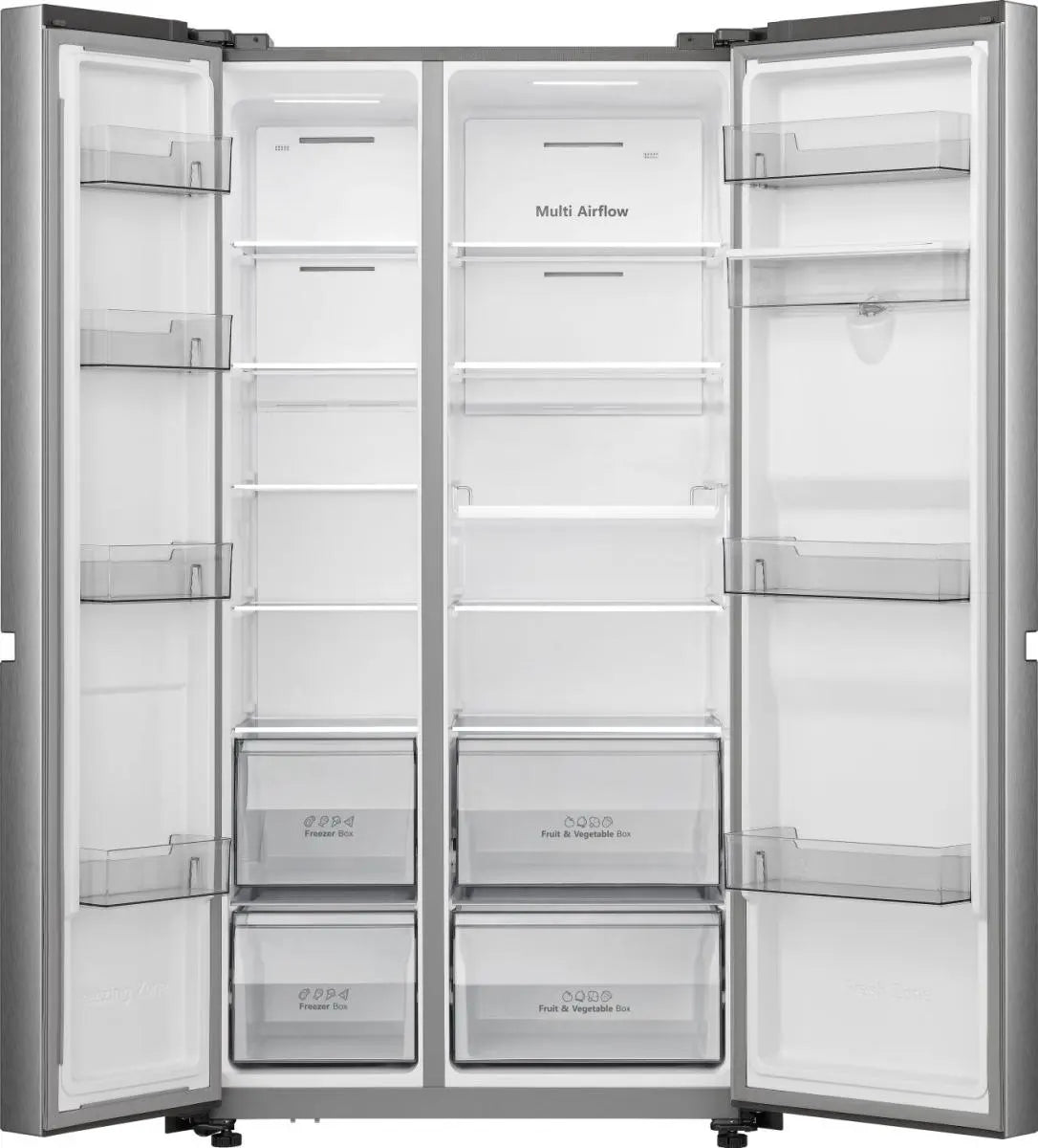 HISENSE RS840N4WCE Freestanding Side by Side refrigerator Grey 649 L