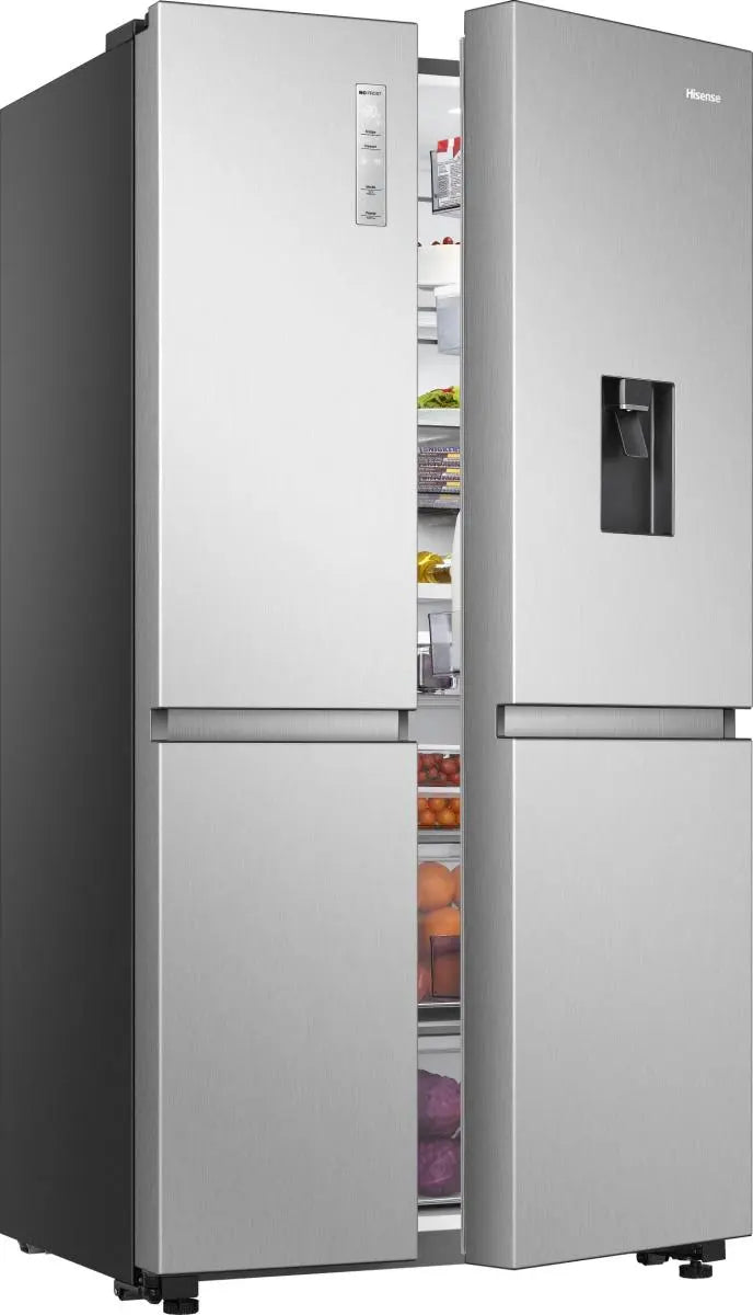 HISENSE RS840N4WCE Freestanding Side by Side refrigerator Grey 649 L