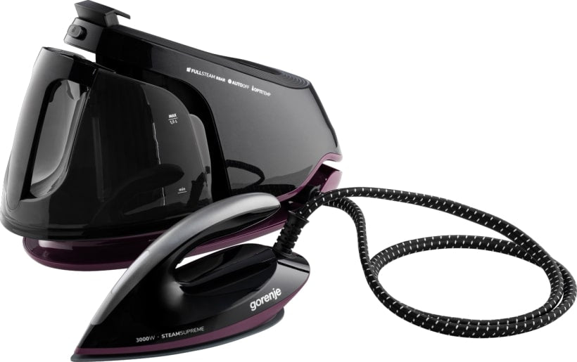 Gorenje Iron Steam Generator 3000W 8 BAR 1.5L Water Tank 160g/m SGD3000BKV