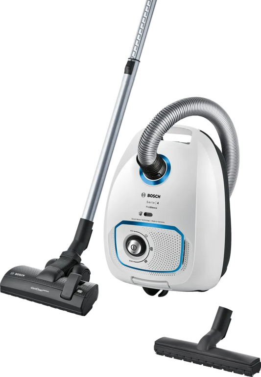 Bosch BGLS4SIL1  Bagged vacuum cleaner ProSilence White