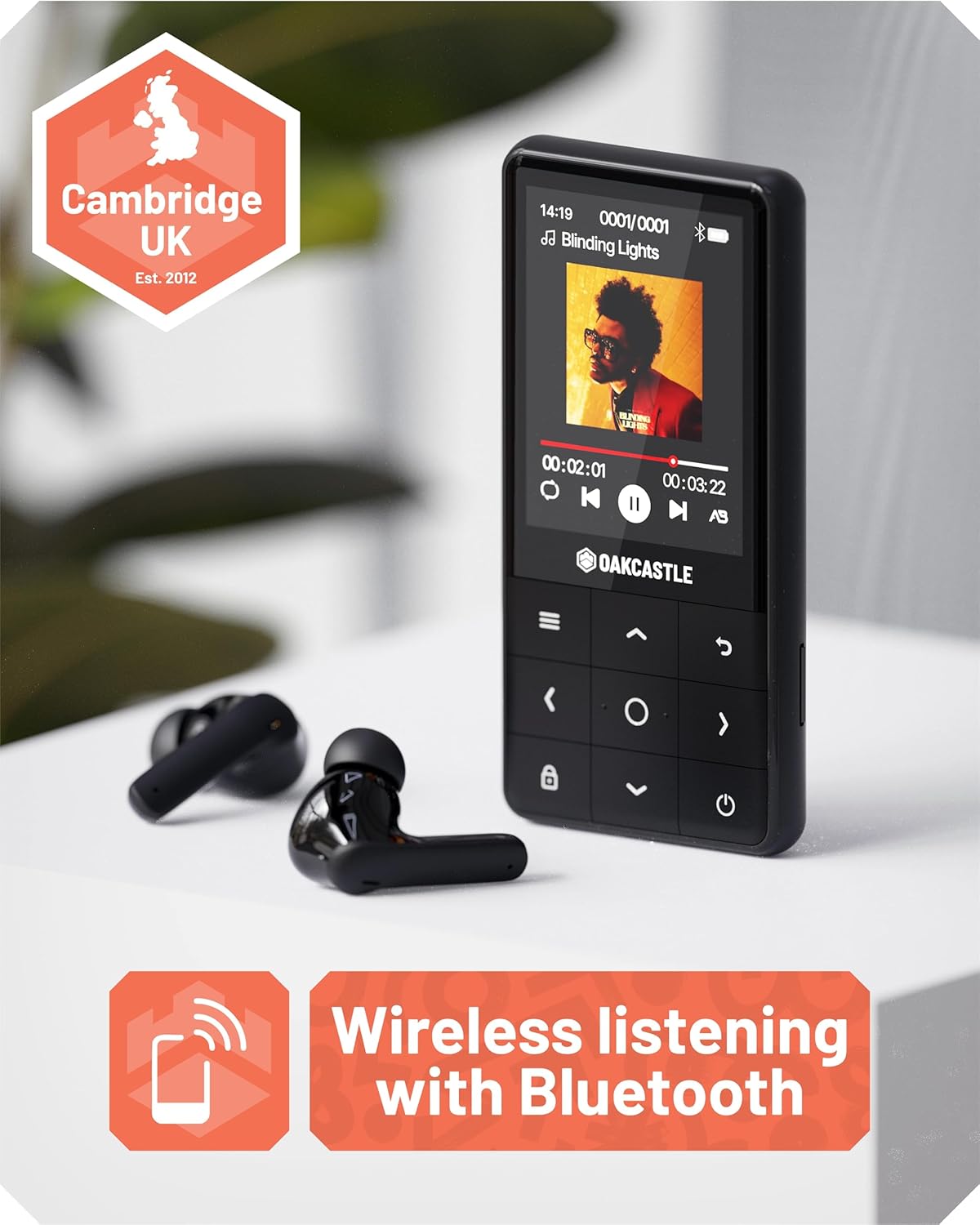 Majority Portable MP300 Player 64GB BT+Earphones (Oakcastle)