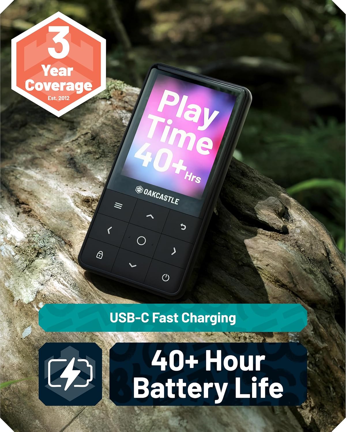 Majority Portable MP300 Player 64GB BT+Earphones (Oakcastle)