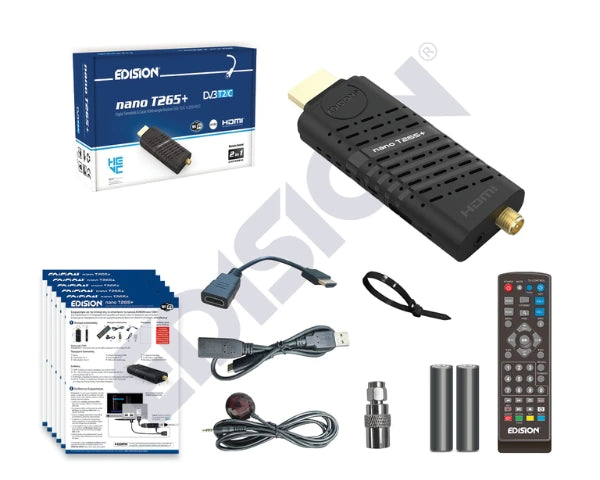 EDISION NANO T265+ mini Terrestrial TV Receiver Decoder DVB-T2