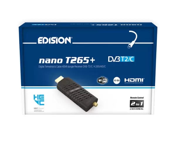 EDISION NANO T265+ mini Terrestrial TV Receiver Decoder DVB-T2