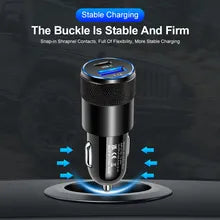 Olaf 68W PD Car Charger USB Type C Fast Charging Car Phone Adapter for iPhone 13 12 Xiaomi Huawei Samsung S21 Quick Charge 3.0