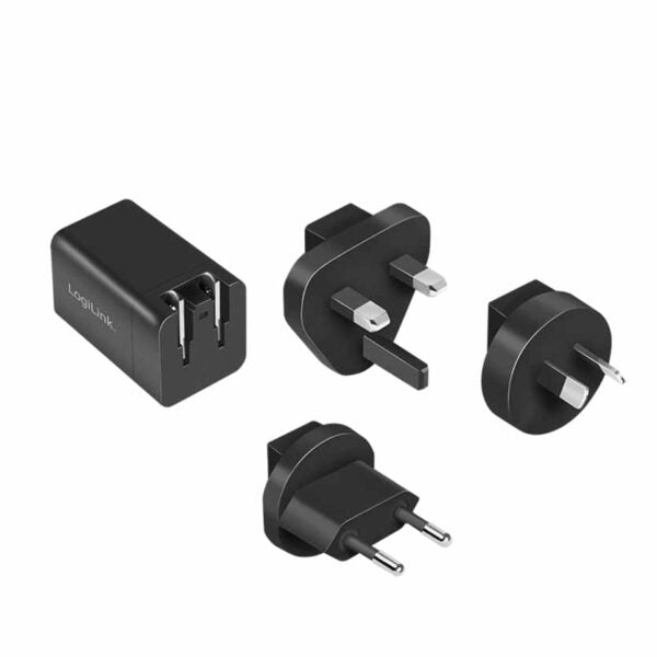 LOGILINK, PA0301 USB SOCKET TRAVEL ADAPTER, 30W 1xUSB-A, 1xUSB-C GaN TECHNOLOGY