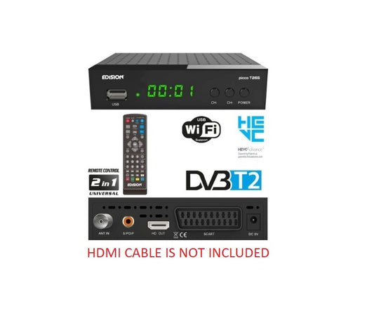 EDISION PICCO T265 Terrestrial TV Receiver Decoder DVB-T2