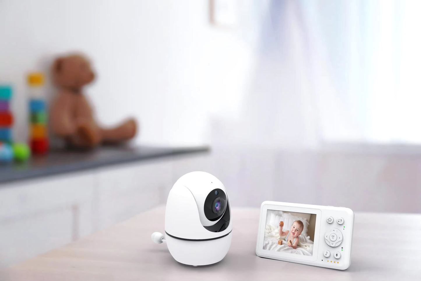 Bonoch BBM12 Portable Baby Monitor 3.2'' and PT Camera with Audio