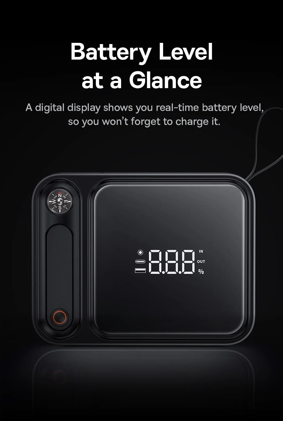 Baseus Car Jump Start Booster & Powerbank 26800maH 3000A