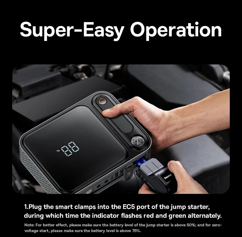 Baseus Car Jump Start Booster & Powerbank 26800maH 3000A
