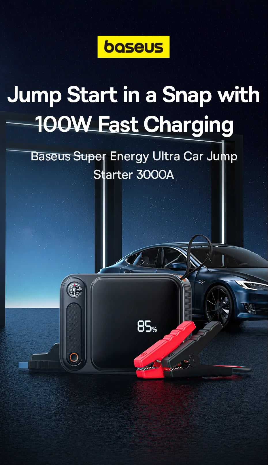Baseus Car Jump Start Booster & Powerbank 26800maH 3000A