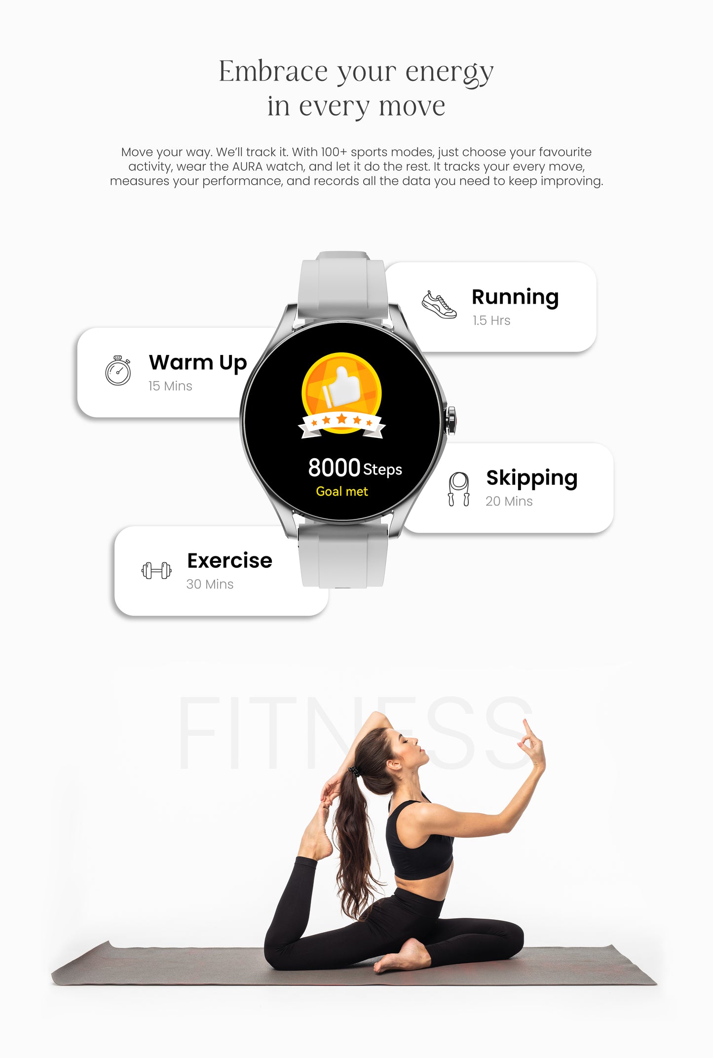 HiFuture Lifestyle SmartWatch AURA 2 Rose Gold