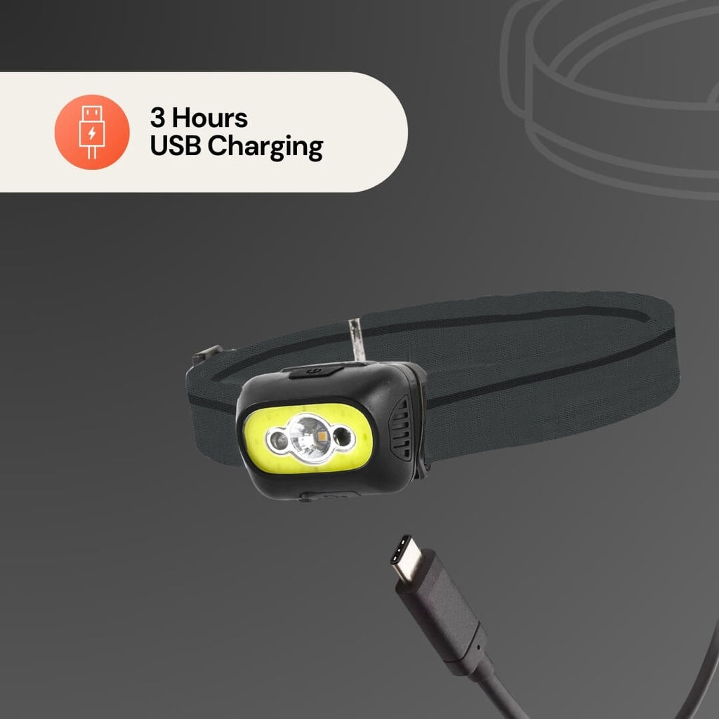 Uniross ProLite Headlamp 350 Lumens 3M Sensor USB Charging