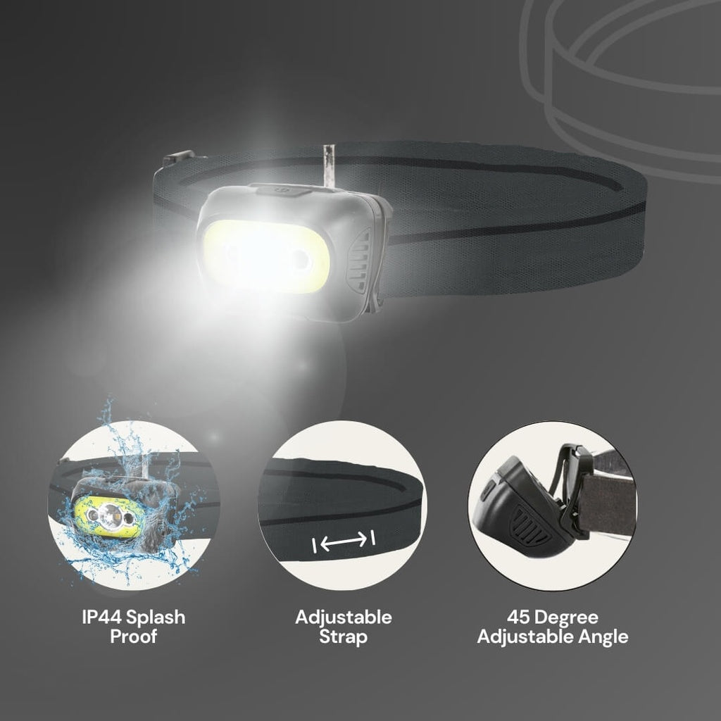 Uniross ProLite Headlamp 350 Lumens 3M Sensor USB Charging