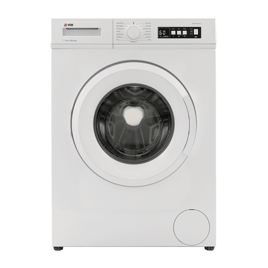 VOX WASHING MACHINE 7KG D 1000 RPM QUICK WASH 15 PROGRAMS WHITE